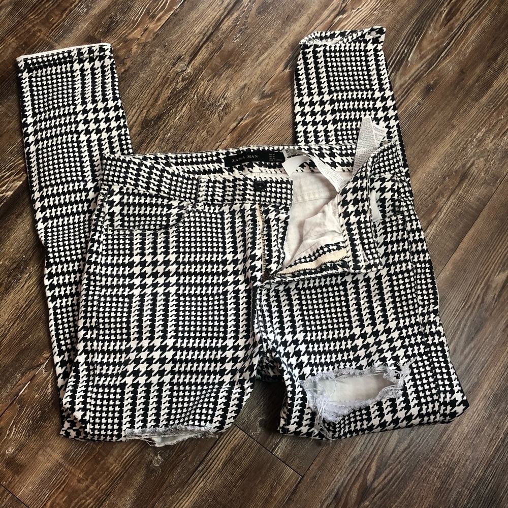Zara Limited Edition Houndstooth Pants